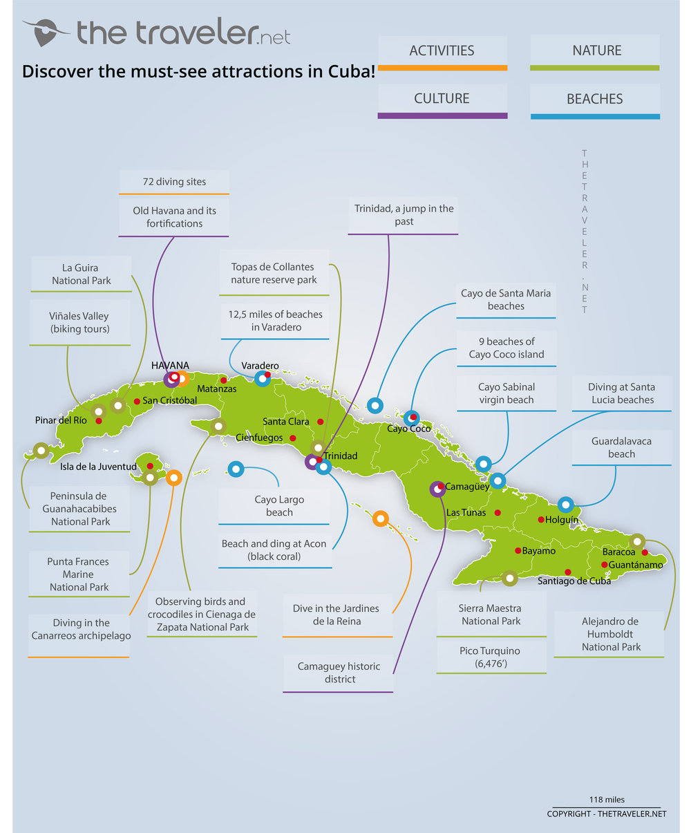 cuba beaches map